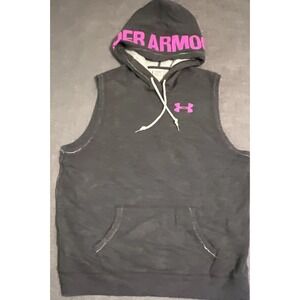 Under Armour Allseason Gear Sleeveless Hoodie Sweatshirt Women's SZ XL Gray